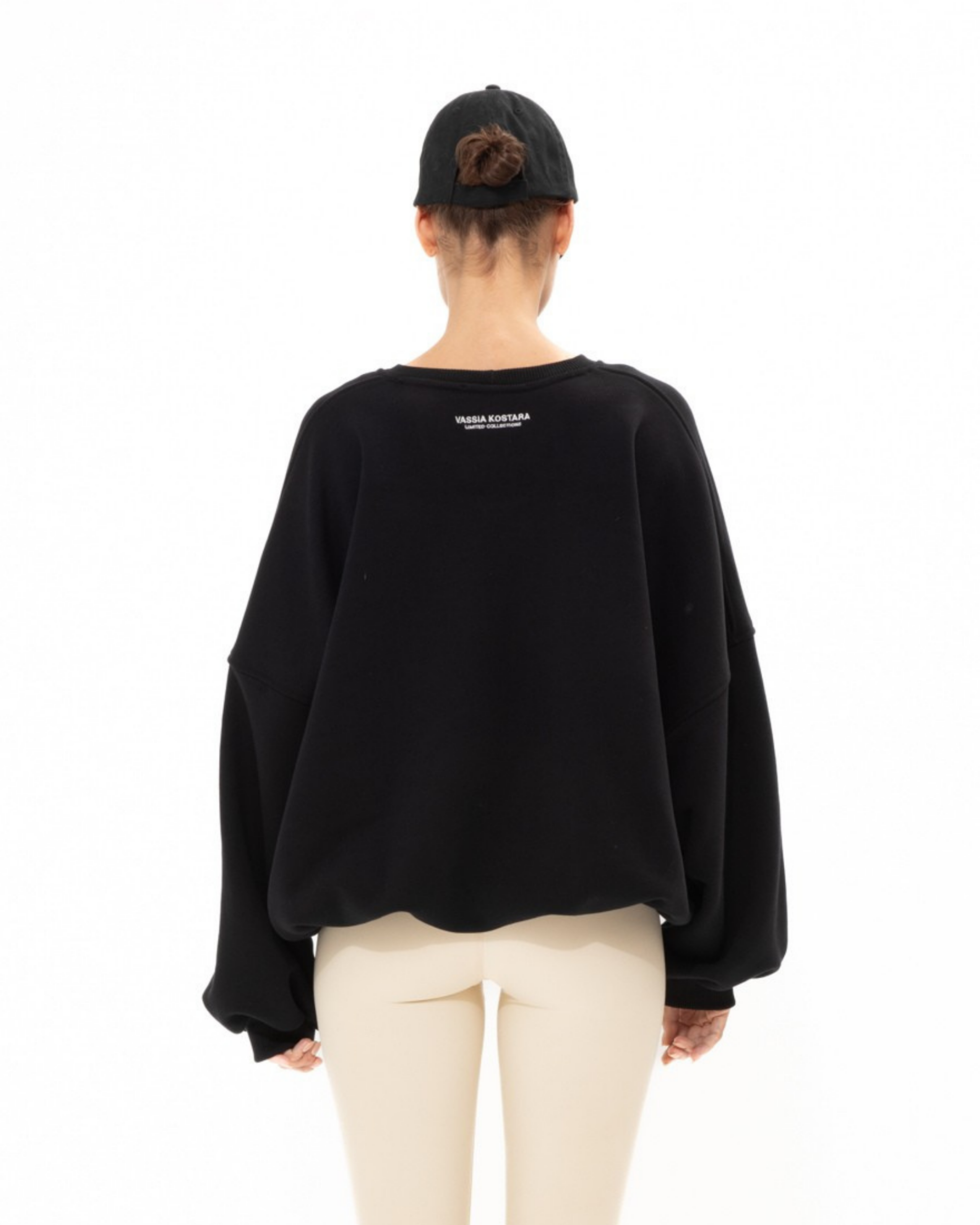Picture of BLACK OPEN-NECKLINE JUMPER