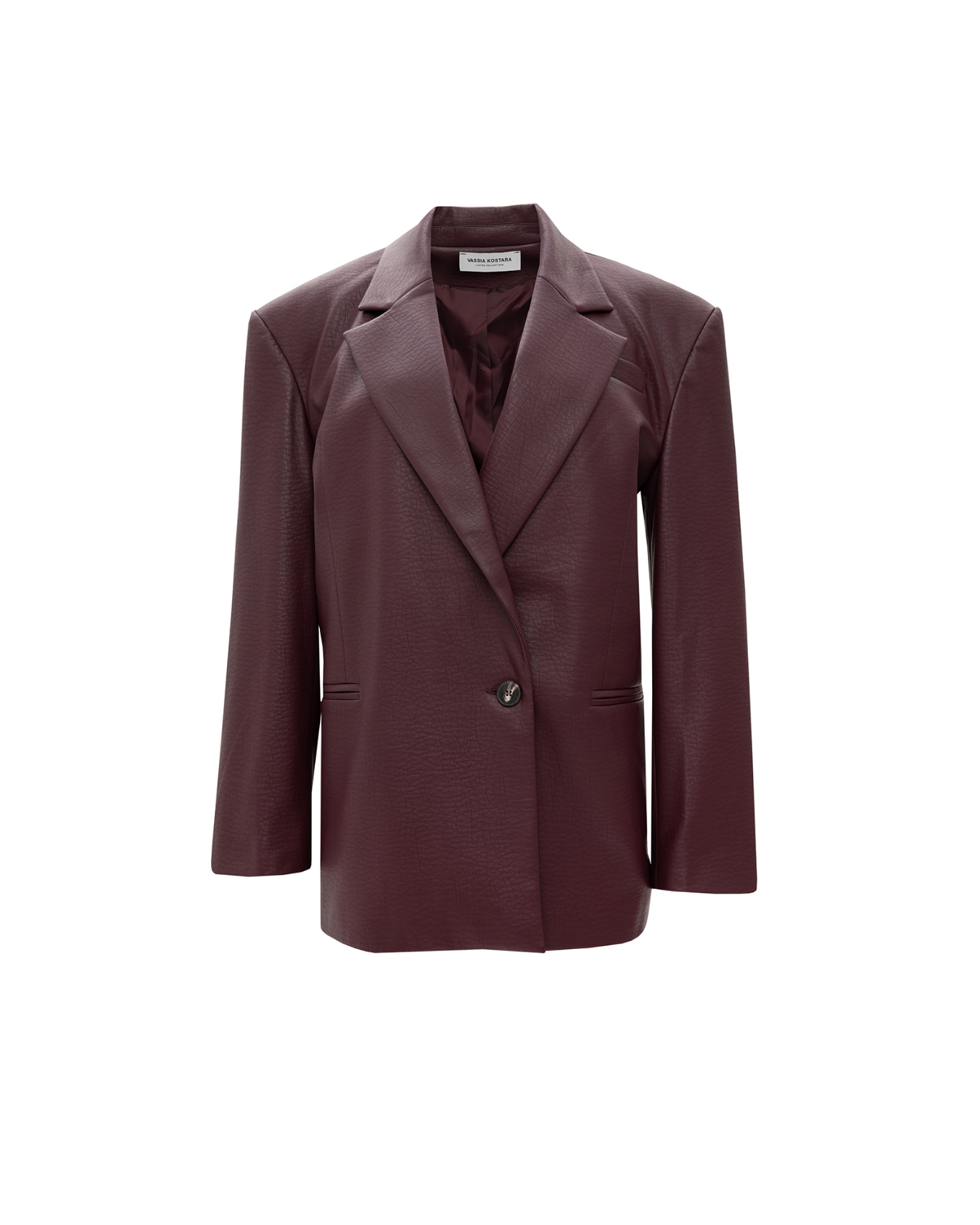 Picture of MEN'S AMETHYST FAUX LEATHER BLAZER
